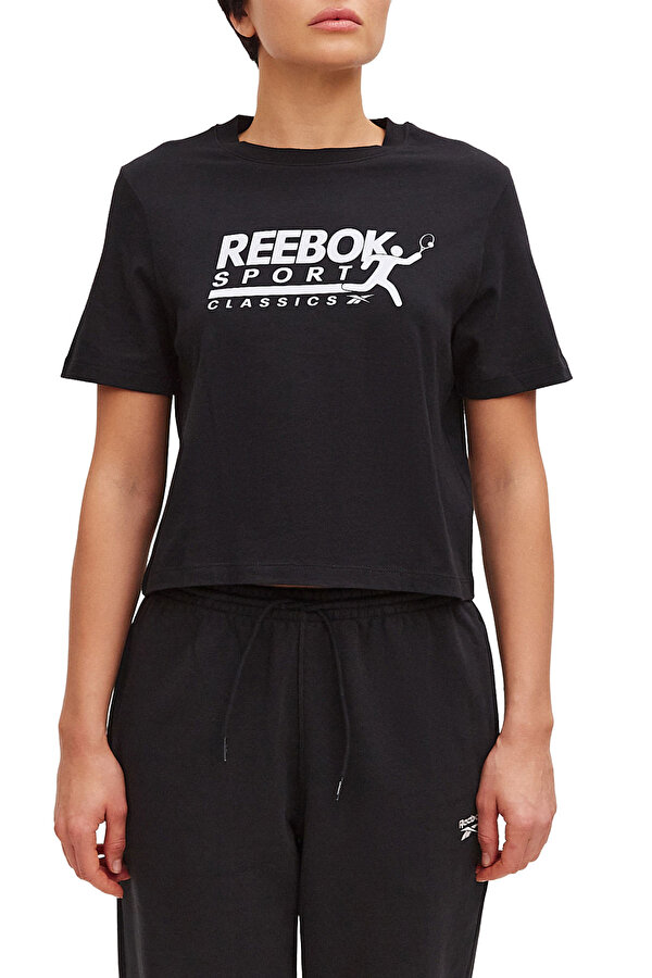Reebok COURT SPORT GRAPHIC TEE BLACK Woman 054