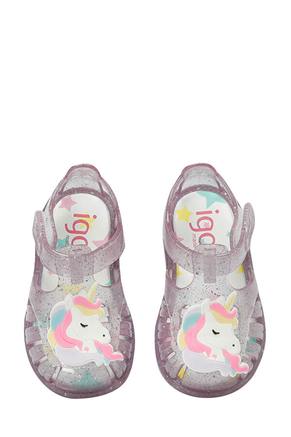 S10341 TOBBY UNICORNIO Gri Kız Çocuk Sandalet - Görsel 11