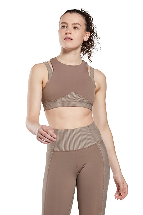 Reebok S Layered Bra Top L GREY Woman 297