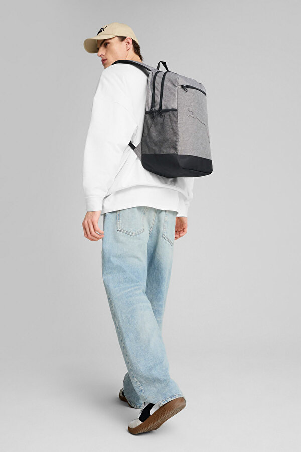 Puma BUZZ HEATHER Backpac Gri Erkek Sırt Çantası