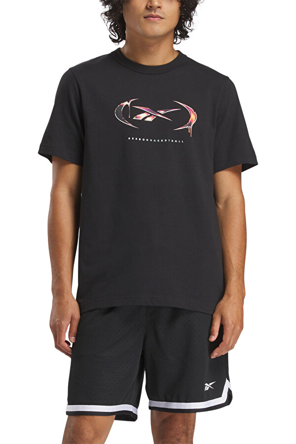 Reebok Gs Basketball Drip Tee Черный Мужчина Футболка