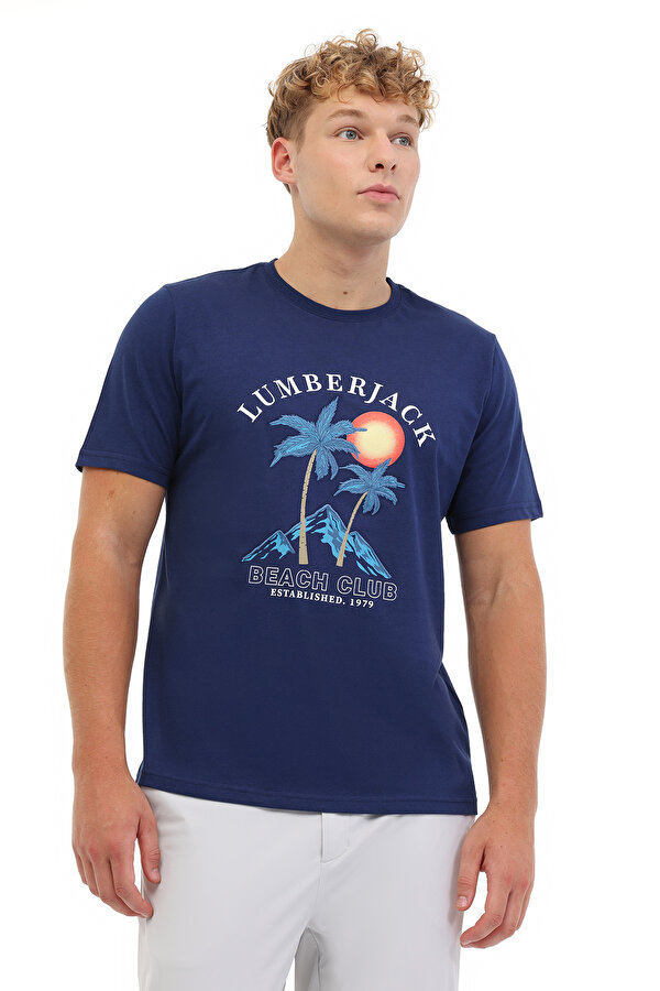 Lumberjack ML JACOP 11HL107 5FX Lacivert Erkek Kısa Kol T-Shirt