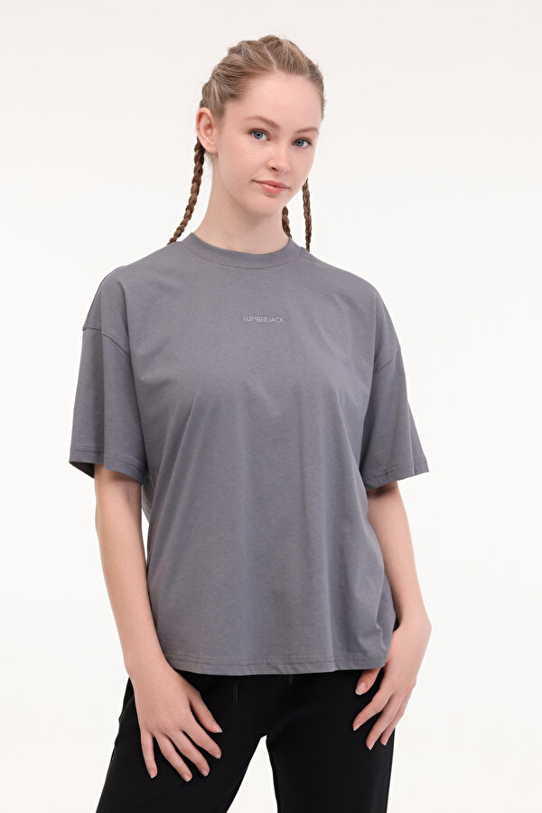 Lumberjack WL SAINO 11F204 5FX Gri Kadın Kısa Kol T-Shirt