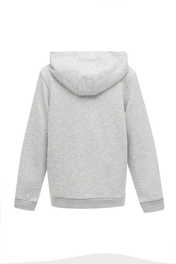 Kinetix KU 18SHAY KDS01 5PR GRI MELANJ Unisex Çocuk Fermuarlı Sweatshirt