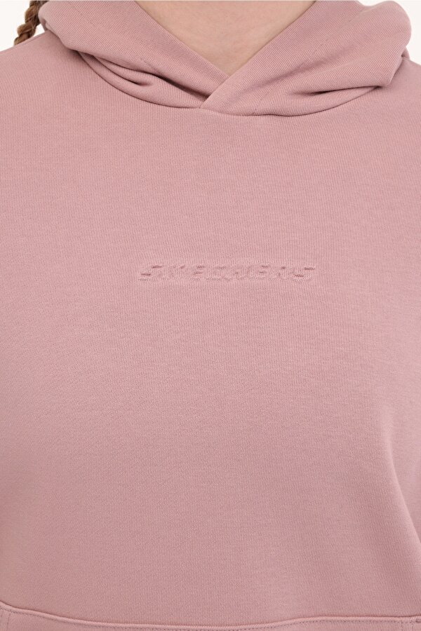 Skechers W Essential Hoodie Sweat Gül Kurusu Kadın Sweatshirt
