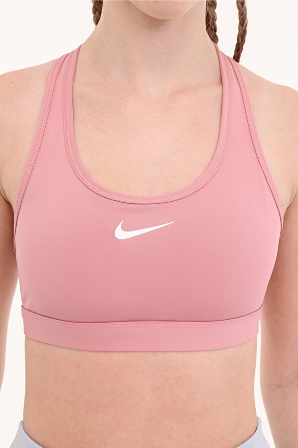 Nike Swoosh Medium Suppor Gül Kurusu Kadın Bra