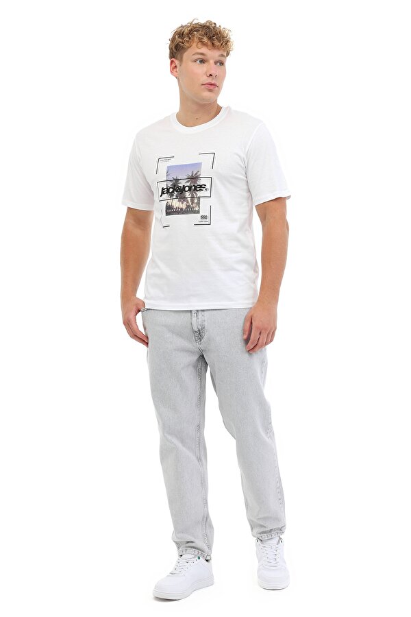 Jack & Jones JCOSYSTEMATIC TEE SS Beyaz Erkek Kısa Kol T-Shirt