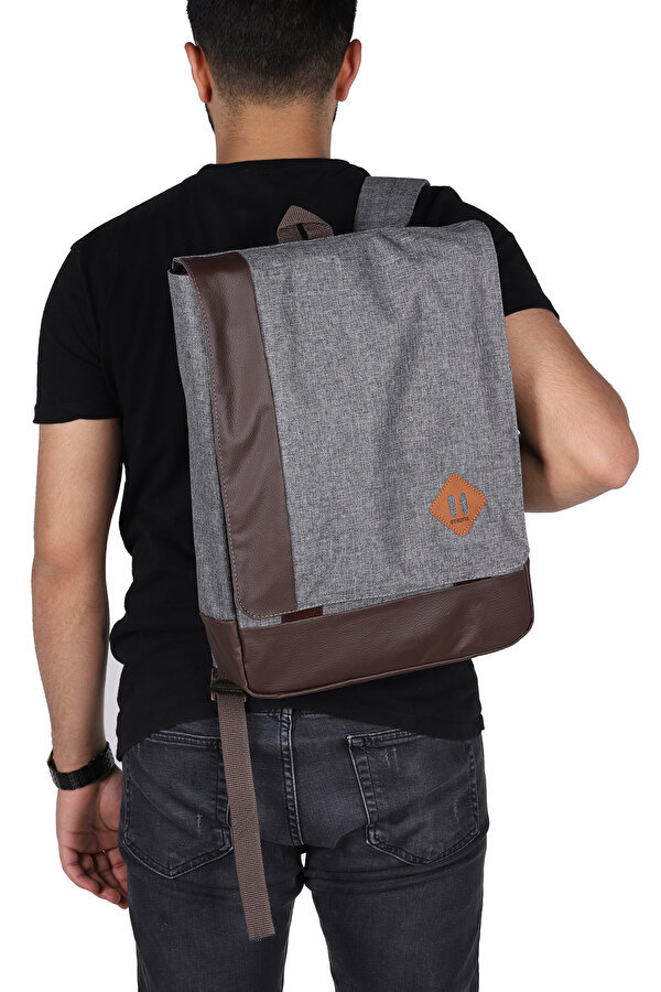 Strong Bag STRONG 15.6 İNCH Laptop Bölmeli Sırt Çantası, Okul ve Seyahat Çantası KFT02 GRİ