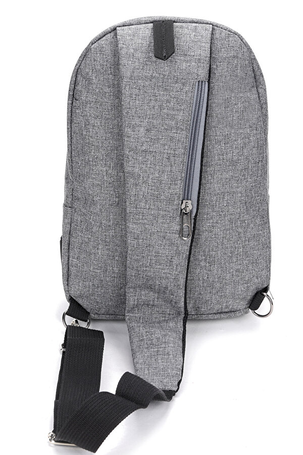 Strong Bag STRONG Kulaklık Çıkışlı Tek Kol Göğüs ve Sırt Çantası ,Çapraz Çanta Body Bag TK02 GRİ