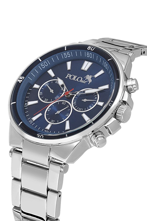 Polo Air Klasik Metal Kasa Erkek Kol Saati Gümüş Koyu Yeşil Renk PL-0994E5x