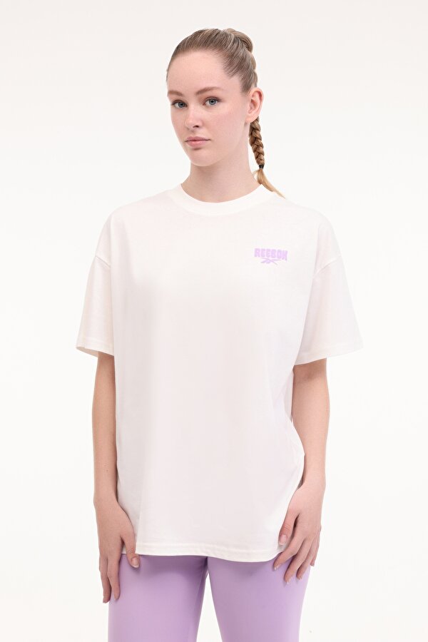 Reebok TENA TEE Ekru Kadın Kısa Kol T-Shirt