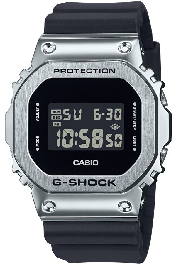 Casio GM-5600U-1DR 20 Atm Suya Dayanıklı Silikon Kordon Gri Renk Erkek Kol Saati