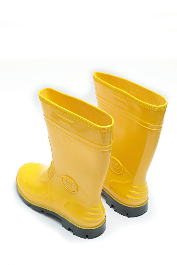 GEZER Erkek Kısa PVC Su Geçirmez İçi İnce Astarlı İş Çizme