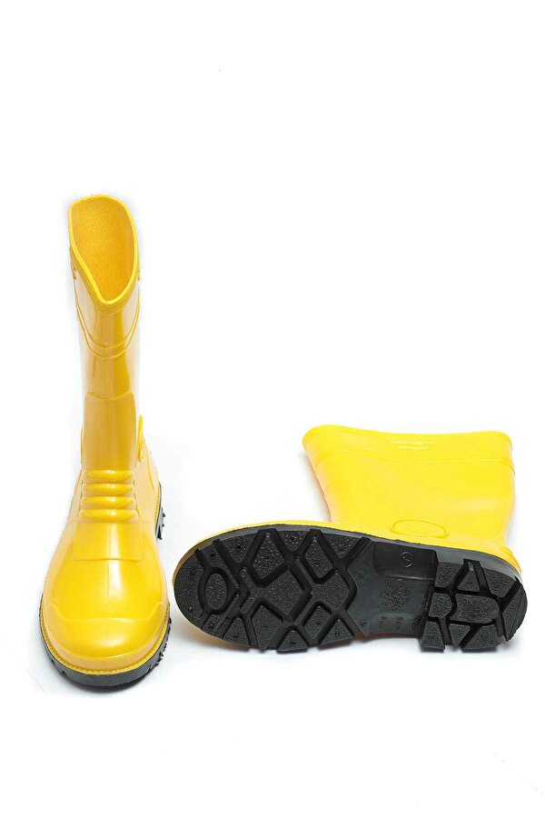 GEZER Erkek Kısa PVC Su Geçirmez İçi İnce Astarlı İş Çizme