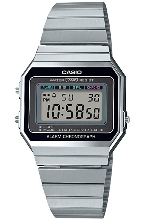 Casio A700W-1ADF Retro Tasarım Metal Kordon Metal Kasa  Metalik Renk Üniseks Kol Saati