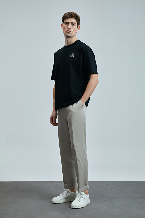 Lufian Erkek Mask Modern Grafik T-Shirt 111020248 Siyah
