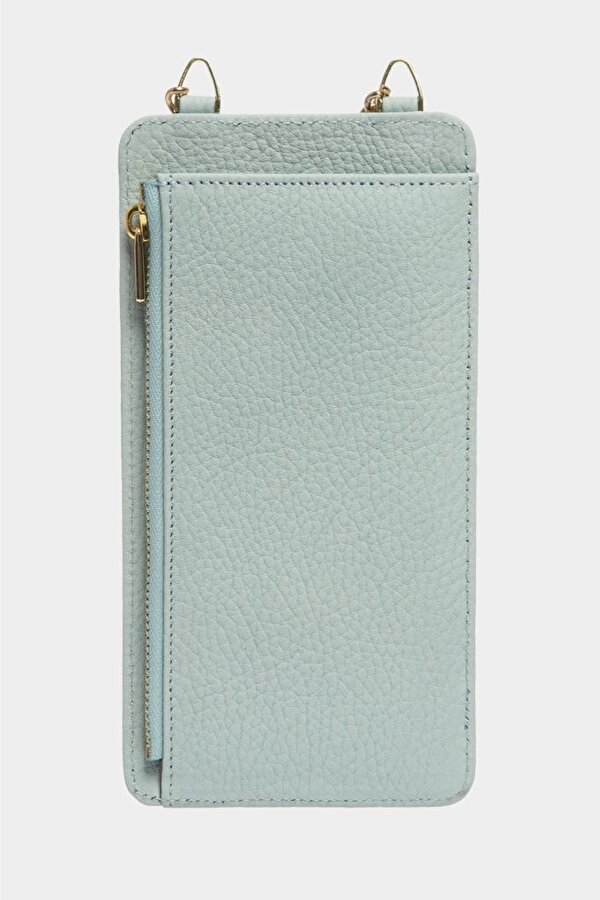 GRANDE Hakiki Deri Kadın Telefon Çantası Mint 2783