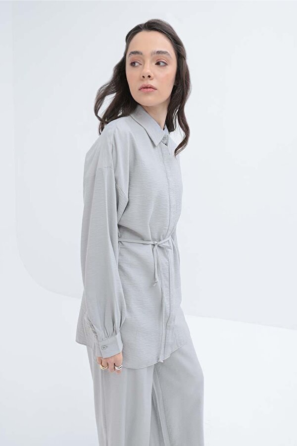 Allday İnce Kuşaklı Kadın Gömlek S51304A0
