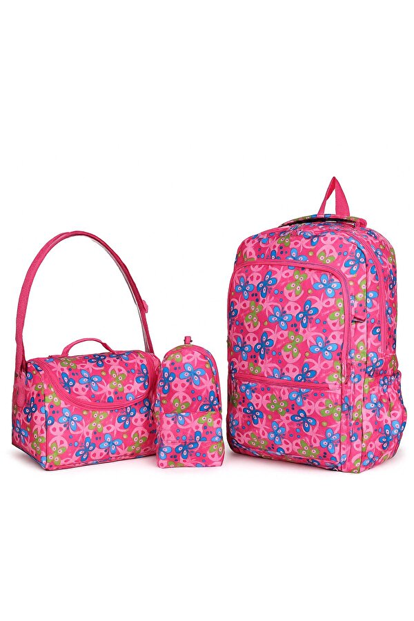 Wander Çocuk 3’lü Okul Sırt Çanta Seti – Desenli Sırt Çantası, Beslenme Çantası ve Kalemlik