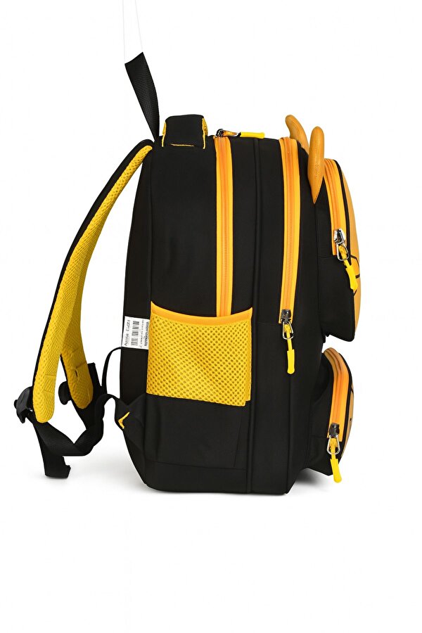 Wander 3’lü Okul Çanta Seti – Sırt Çantası, Beslenme Çantası ve Kalemlik - Siyah-Sarı