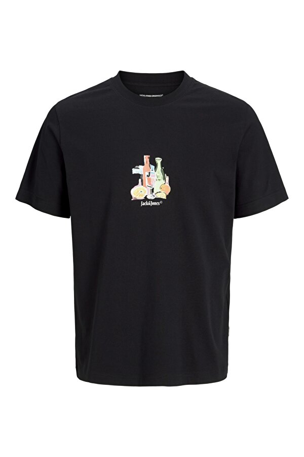 Jack & Jones Jack Jones Jorvarenna Tee Ss Crew Neck Erkek Siyah Tshirt 12273162-02