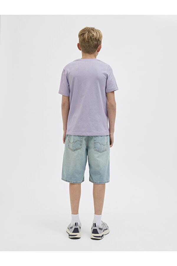 Jack & Jones Jack Jones Jjbarbados Tee Ss Crew Neck Jnr Çocuk Mor Tshirt 12269841-19