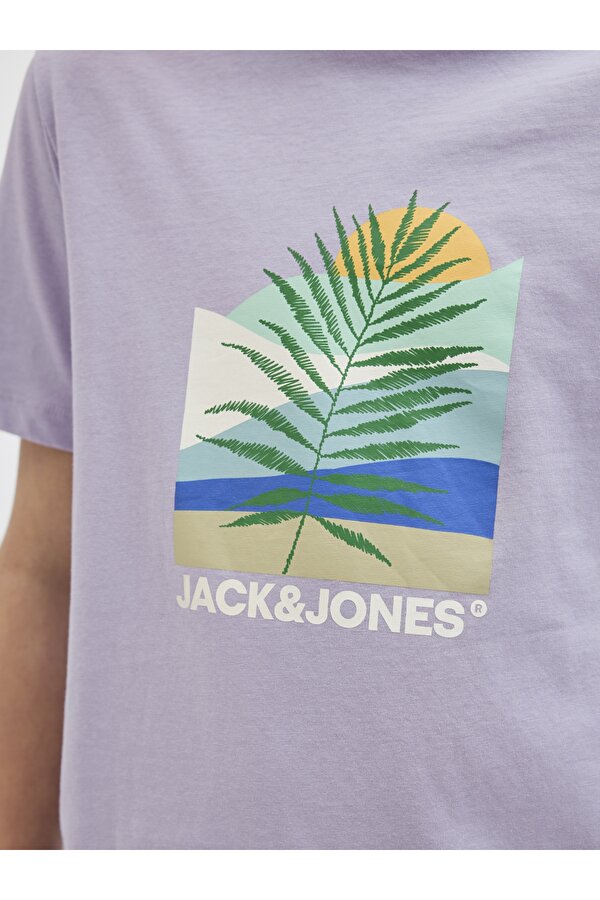 Jack & Jones Jack Jones Jjbarbados Tee Ss Crew Neck Jnr Çocuk Mor Tshirt 12269841-19