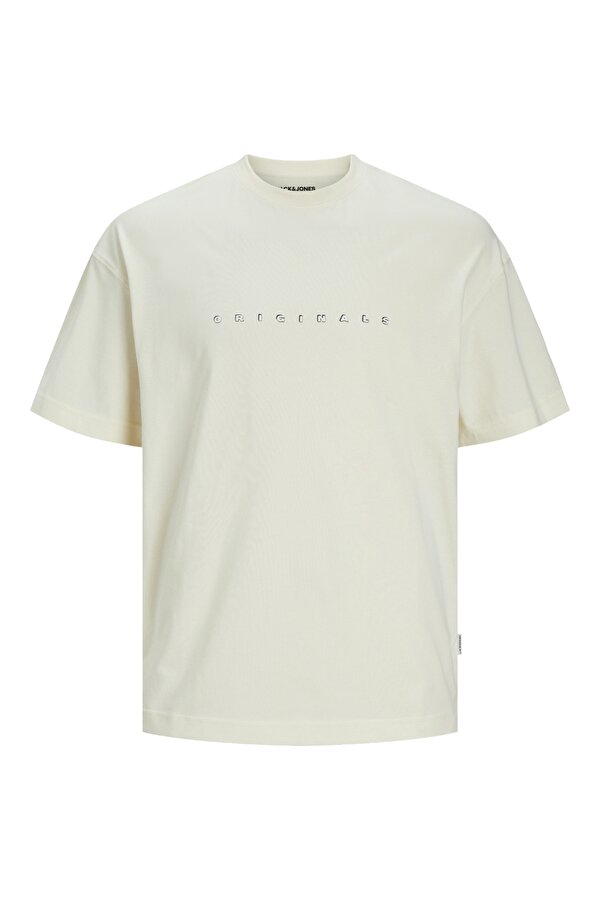 Jack & Jones Jack Jones Joreaster Actıvıty Tee Ss Crew Neck Erkek Bej Tshirt 12251966-06