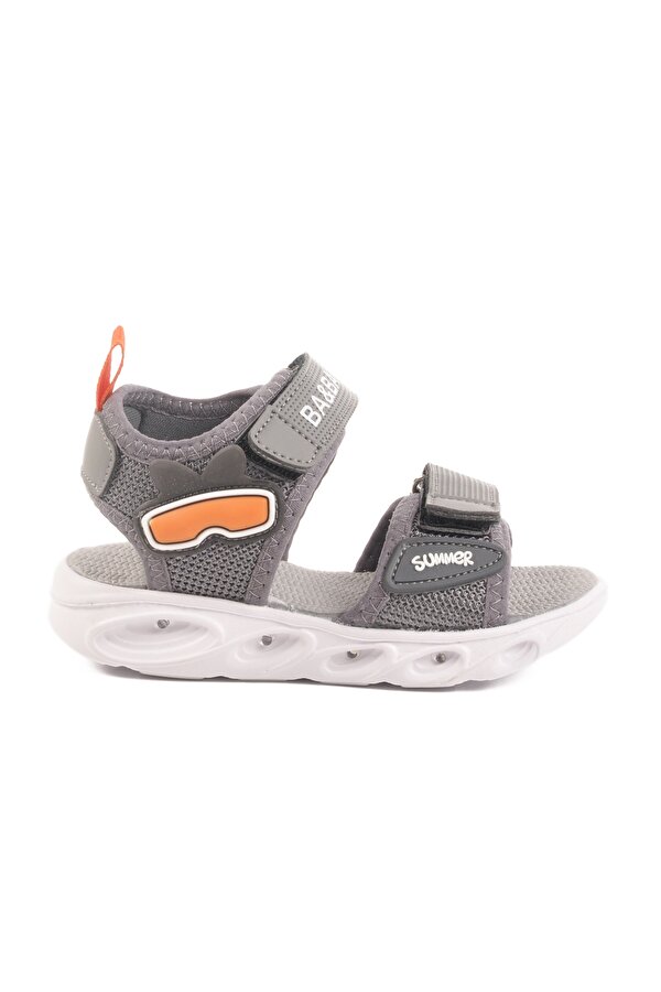 Ayakmod Füme Cırtlı Işıklı Kız Bebek Sandalet 018127 B