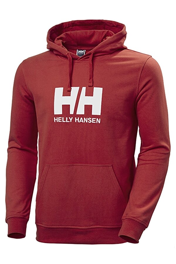 Helly Hansen Logo Hoodıe Kapişonlu Erkek Kırmızı Sweatshirt Hha.33977-hha.163