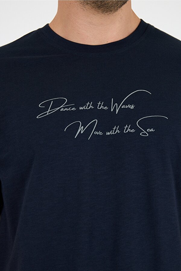 Rodi Regular Fit Pamuk Bisiklet Yaka Baskılı Penye Erkek Tişört 0011