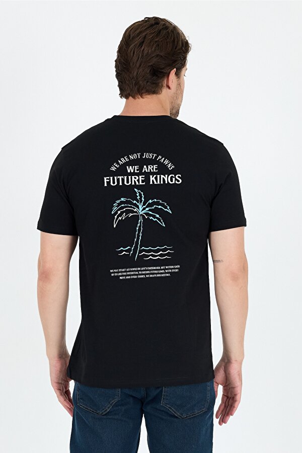 Rodi Regular Fit Pamuk Bisiklet Yaka Baskılı Penye Erkek Tişört 0027