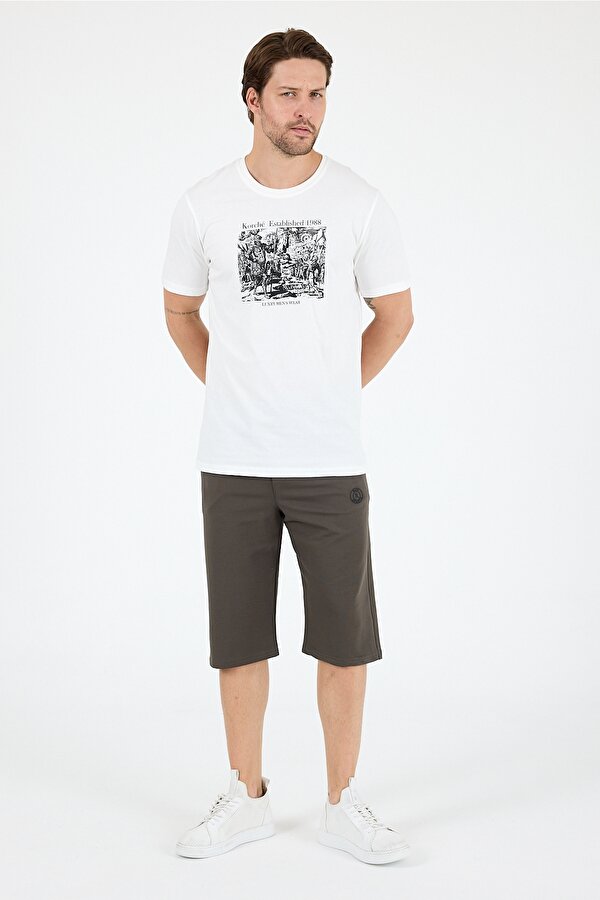 Rodi Regular Fit Pamuk Bisiklet Yaka Baskılı Penye Erkek Tişört 0018