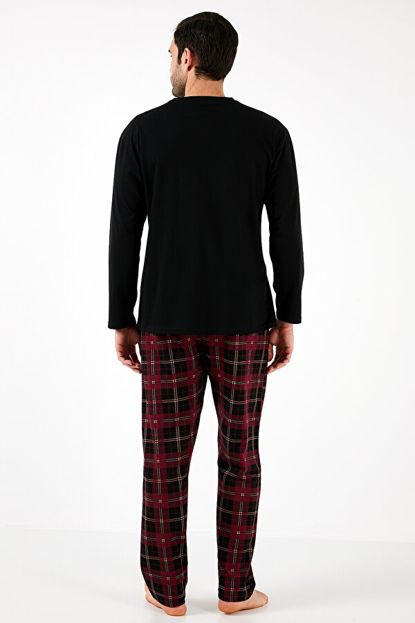 Buratti Erkek Pijama Takımı 6572001 SİYAH-BORDO