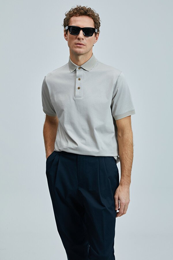 Lufian Erkek Polo Yaka T Shirt 111040228 BEJ