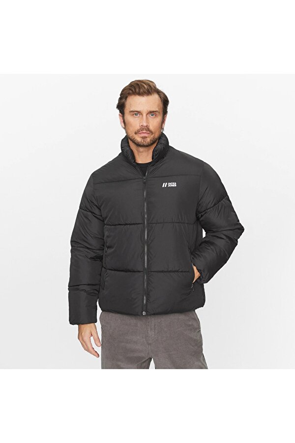 Jack & Jones Jack&Jones Max Puffer Erkek Siyah Dik Yaka Mont
