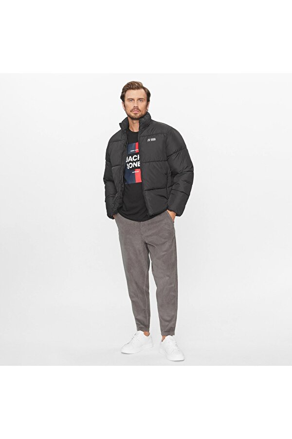 Jack & Jones Jack&Jones Max Puffer Erkek Siyah Dik Yaka Mont