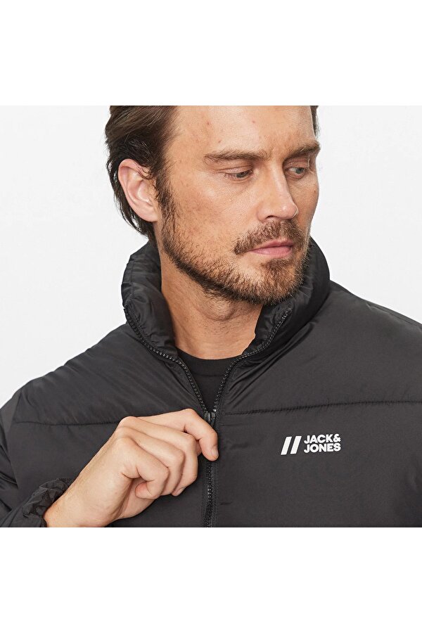 Jack & Jones Jack&Jones Max Puffer Erkek Siyah Dik Yaka Mont