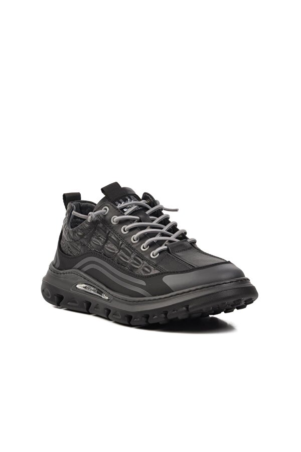 Guja 24Y590 Siyah Hakiki Deri Erkek Sneaker