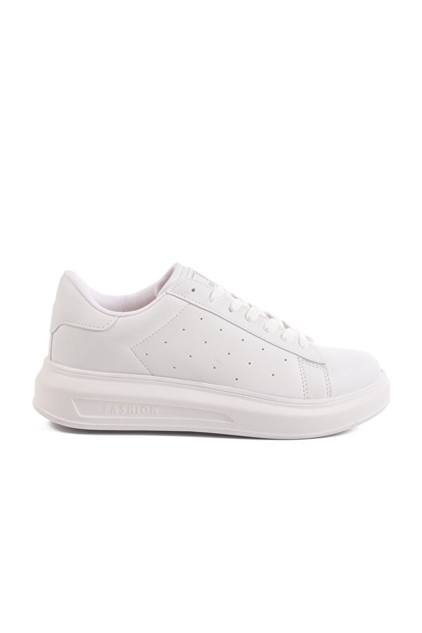 Aspor Beyaz Bağcıklı Kadın Sneaker