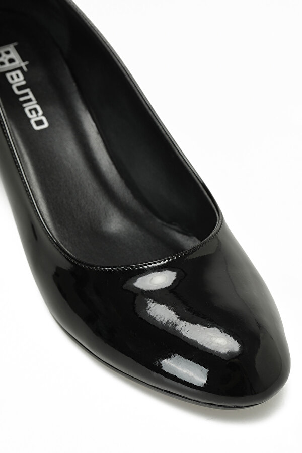 Butigo 25K-2043 5PR PARLAK SIYAH Kadın Topuklu Ayakkabı