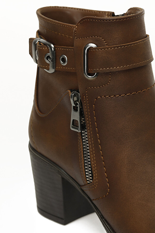 Butigo 24K-1031 5PR Taba Kadın Topuklu Bot