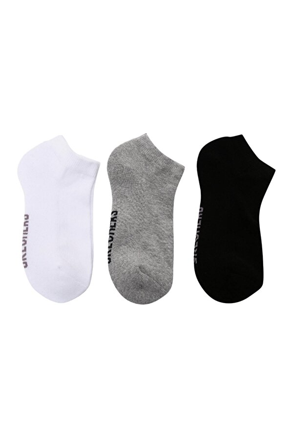 S221512 U 3 Pack Padded Low Cut Çok Renkli Unisex Çorap