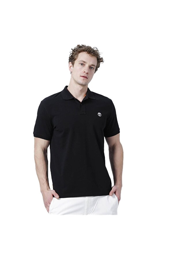 Tb0A26N4 Pique Sleeve Polo T Siyah Erkek T-Shirt