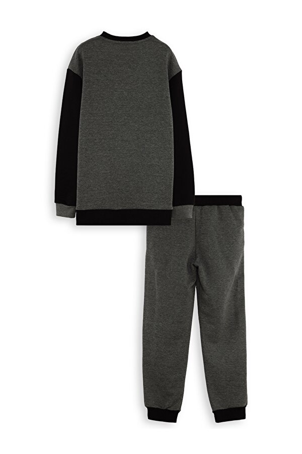 Denokids Wild Oversize Erkek Çocuk Gri Eşofman Takım