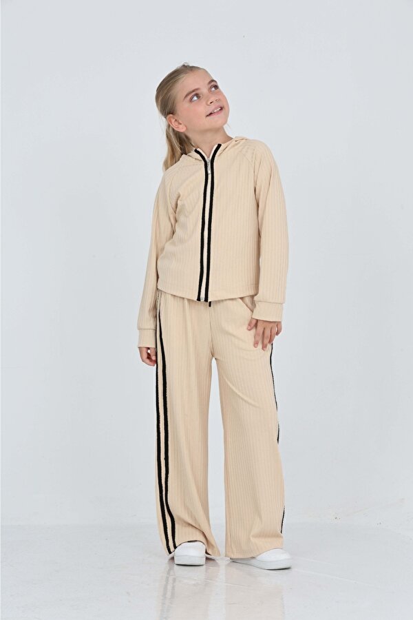 Toontoy Kids Toontoy Kız Çocuk Şerit Detaylı Eşofman Takım