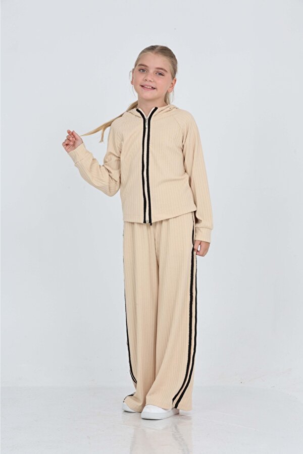 Toontoy Kids Toontoy Kız Çocuk Şerit Detaylı Eşofman Takım