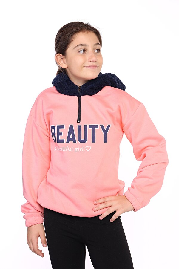Toontoy Kids Toontoy Kız Çocuk Kapüşonlu Baskılı Sweatshirt