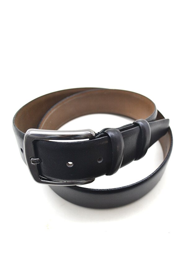 Street Mood Siyah Hakiki Deri 4 cm Casual Erkek Kemer