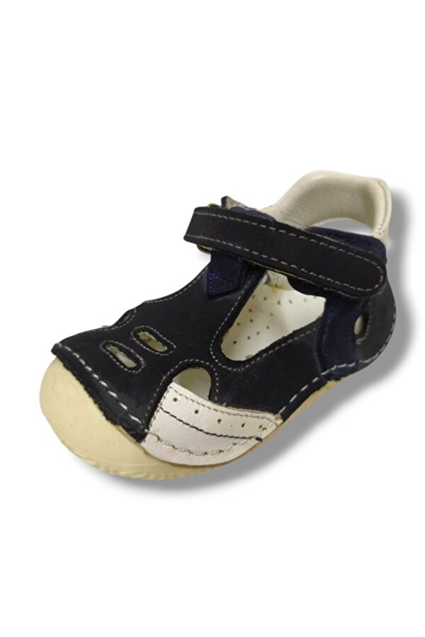 LEPİ Lepi 3055-20 Önü Kapali Cırtlı Erkek Çocuk Sandalet Gri Beyaz 18-20